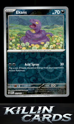 Reverse Holofoil Ekans 023/165 Pokemon Common SV: Scarlet & Violet 151 Card NM