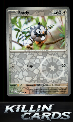 Reverse Holofoil Starly - 148/198 148/198 Pokemon Common SV01: Scarlet & Violet