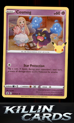 Cosmog 013/025 Pokemon Holo Rare Celebrations Card NM