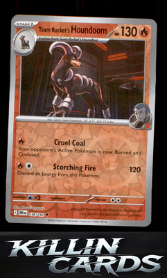 Reverse Holofoil Team Rocket's Houndoom - 038/182 038/182 Pokemon Uncommon SV10: