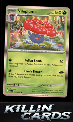 Vileplume 003/094 Pokemon Rare ME02: Phantasmal Flames Card