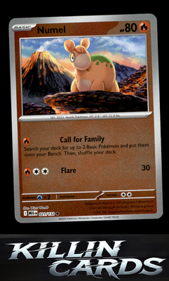 Reverse Holofoil Numel 021/132 Pokemon Common ME01: Mega Evolution Card NM