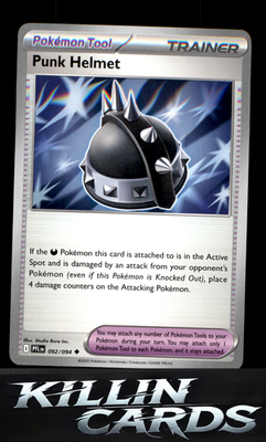 Punk Helmet 092/094 Pokemon Uncommon ME02: Phantasmal Flames Card NM