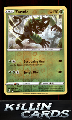 Reverse Holofoil Zarude 016/072 Pokemon Rare Shining Fates Card NM