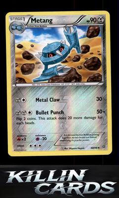 Reverse Holofoil Metang 48/98 Pokemon Uncommon XY - Ancient Origins Card NM