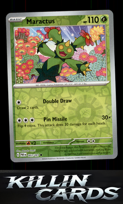 Reverse Holofoil Maractus 003/091 Pokemon Common SV: Paldean Fates Card NM