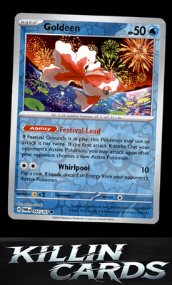 Reverse Holofoil Goldeen 044/167 Pokemon Common SV06: Twilight Masquerade Card N