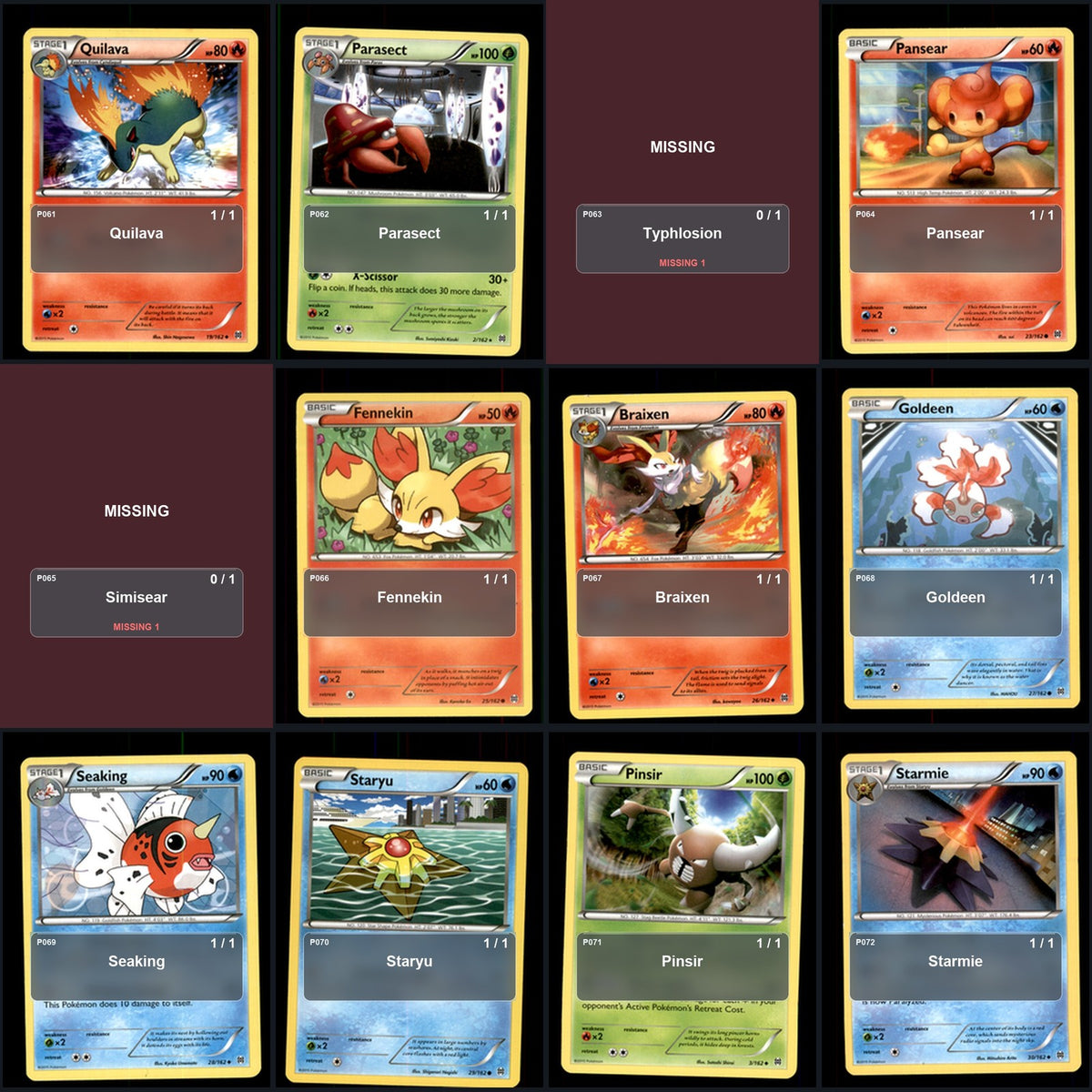 Pokemon TCG XY - BREAKthrough C/UC/R Standard Set 87 Cards