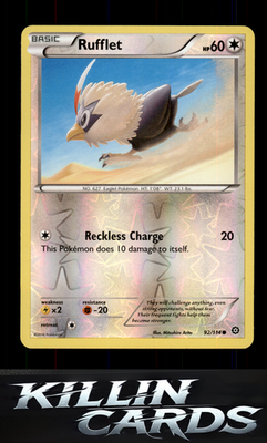 Reverse Holofoil Rufflet 92/114 Pokemon Common XY - Steam Siege Card NM