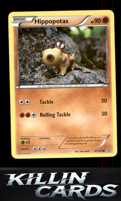 Hippopotas 87/160 Pokemon Common XY - Primal Clash Card NM