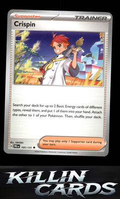 Crispin - 105/131 105/131 Pokemon Uncommon SV: Prismatic Evolutions Card NM