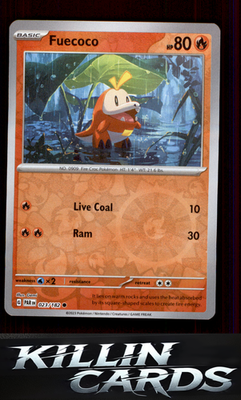 Reverse Holofoil Fuecoco 023/182 Pokemon Common SV04: Paradox Rift Card NM