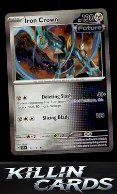 Iron Crown 132/191 Pokemon Rare SV08: Surging Sparks Card NM
