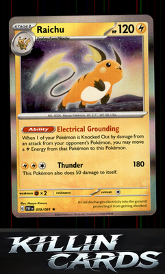 Raichu - 019/091 019/091 Pokemon Rare SV: Paldean Fates Card NM