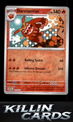 Reverse Holofoil Darmanitan 035/167 Pokemon Uncommon SV06: Twilight Masquerade C