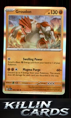 Groudon - 093/182 093/182 Pokemon Rare SV04: Paradox Rift Card NM