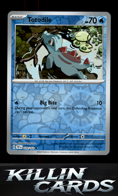 Reverse Holofoil Totodile 039/162 Pokemon Common SV05: Temporal Forces Card NM