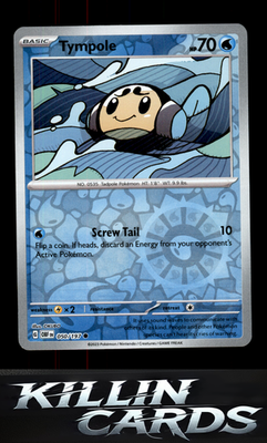 Reverse Holofoil Tympole 050/197 Pokemon Common SV03: Obsidian Flames Card NM