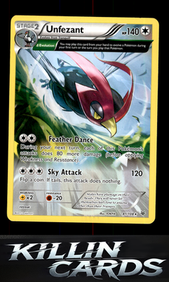 Unfezant (81 Delta) 81/108 Pokemon Rare XY - Roaring Skies Card NM