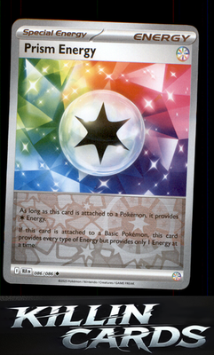Reverse Holofoil Prism Energy 086/086 Pokemon Uncommon SV: Black Bolt Card NM