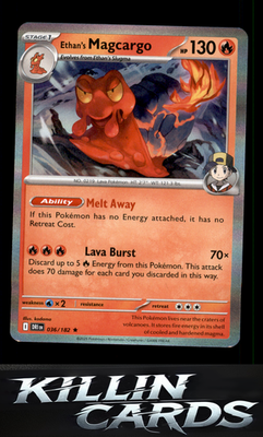 Ethan's Magcargo 036/182 Pokemon Rare SV10: Destined Rivals Card NM