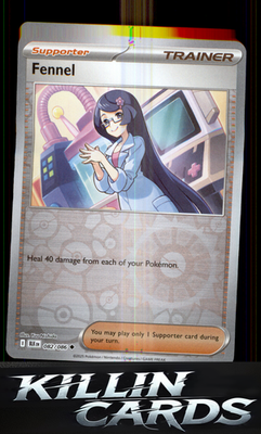 Reverse Holofoil Fennel 082/086 Pokemon Uncommon SV: Black Bolt Card NM