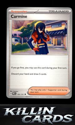 Carmine 103/131 Pokemon Uncommon SV: Prismatic Evolutions Card NM