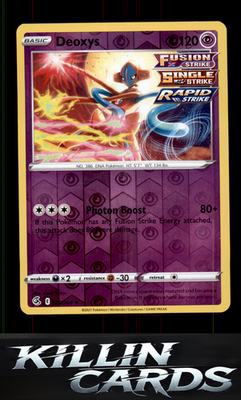 Reverse Holofoil Deoxys 120/264 Pokemon Holo Rare SWSH08: Fusion Strike Card NM