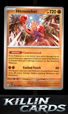 Hitmonchan 107/165 Pokemon Uncommon SV: Scarlet & Violet 151 Card NM