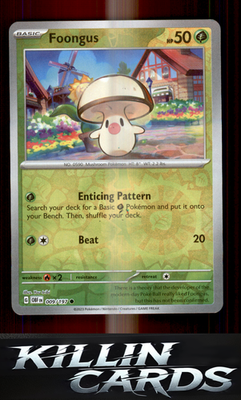 Reverse Holofoil Foongus 009/197 Pokemon Common SV03: Obsidian Flames Card NM