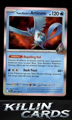 Team Rocket's Articuno 051/182 Pokemon Rare SV10: Destined Rivals Card NM
