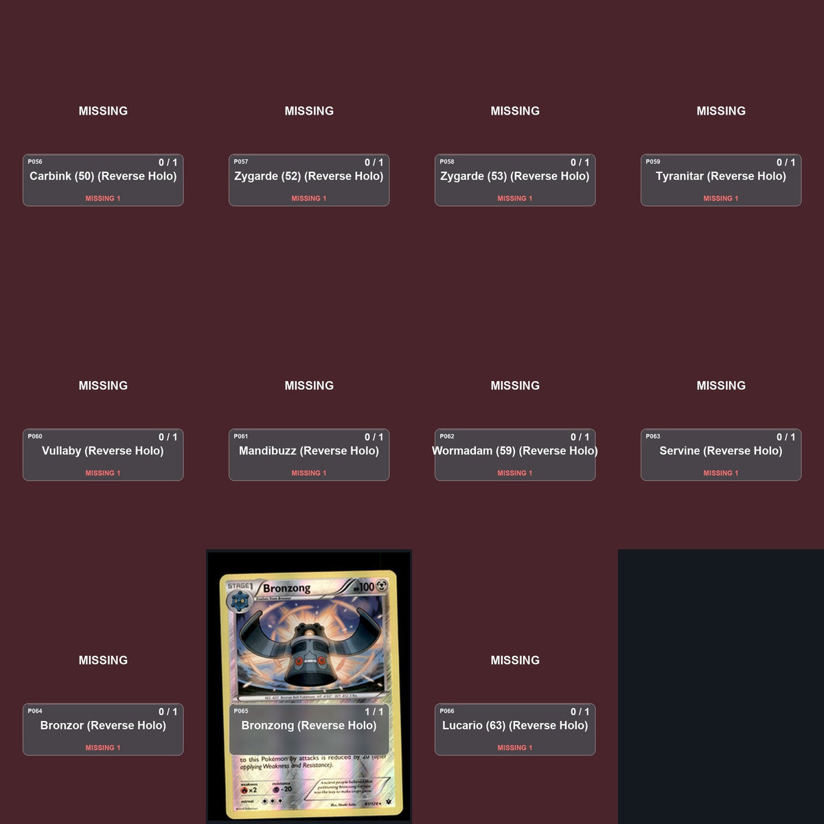 Pokemon TCG XY - Fates Collide Reverse Holo Master Set 16 Reverse Holo Card