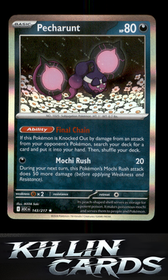 Pecharunt 143/217 Pokemon Rare ME: Ascended Heroes Card NM