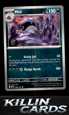 Muk 089/165 Pokemon Uncommon SV: Scarlet & Violet 151 Card NM