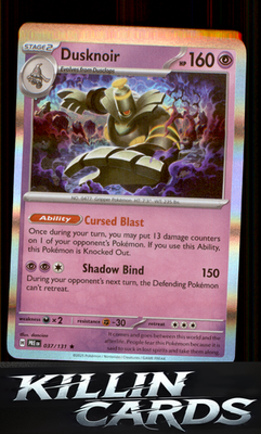 Dusknoir 037/131 Pokemon Rare SV: Prismatic Evolutions Card NM