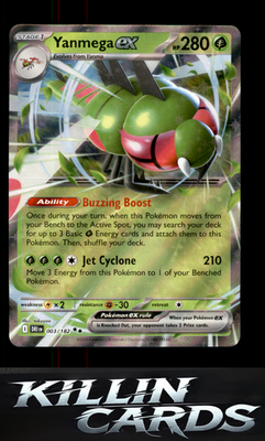 Yanmega ex - 003/182 003/182 Pokemon Double Rare SV10: Destined Rivals Card NM