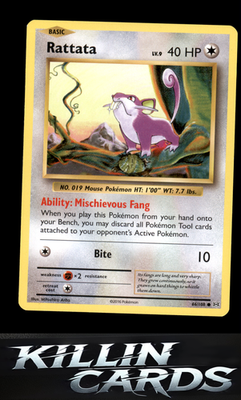 Rattata 66/108 Pokemon Common XY - Evolutions Card NM