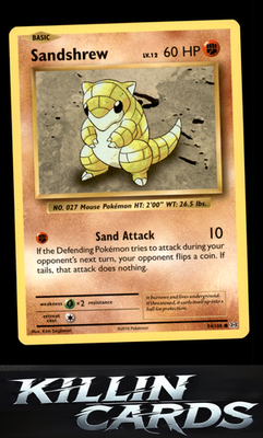 Sandshrew 54/108 Pokemon Common XY - Evolutions Card NM