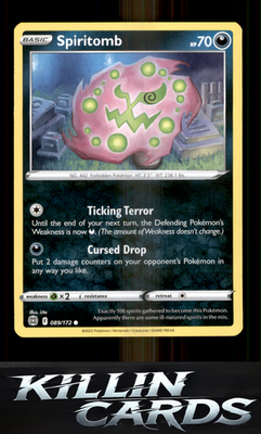 Spiritomb 089/172 Pokemon Common SWSH09: Brilliant Stars Card NM