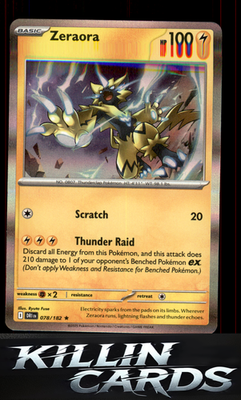 Zeraora 078/182 Pokemon Rare SV10: Destined Rivals Card NM
