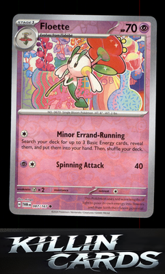 Reverse Holofoil Floette 087/167 Pokemon Common SV06: Twilight Masquerade Card N
