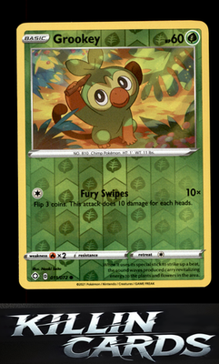 Reverse Holofoil Grookey 011/072 Pokemon Common Shining Fates Card NM