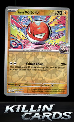 Reverse Holofoil Iono's Voltorb 047/159 Pokemon Common SV09: Journey Together Ca