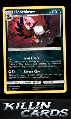 Honchkrow 79/145 Pokemon Rare SM - Guardians Rising Card NM