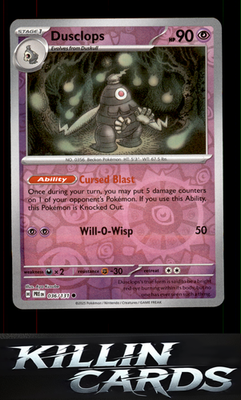 Reverse Holofoil Dusclops 036/131 Pokemon Common SV: Prismatic Evolutions Card N