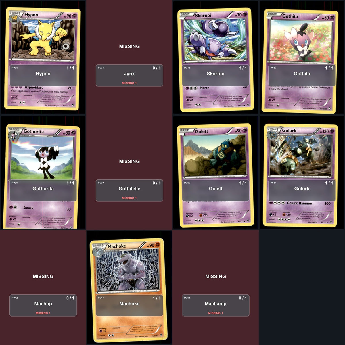 Pokemon TCG XY - Furious Fists C/UC/R Standard Set 61 Cards