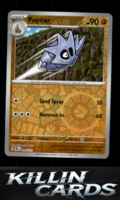 Reverse Holofoil Pupitar 048/131 Pokemon Common SV: Prismatic Evolutions Card NM