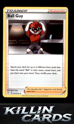 Ball Guy 057/072 Pokemon Uncommon Shining Fates Card NM