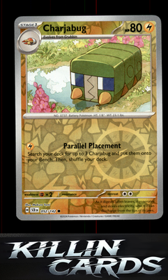 Reverse Holofoil Charjabug 052/142 Pokemon Common SV07: Stellar Crown Card NM