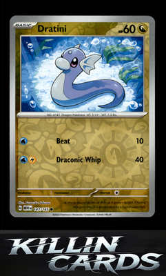 Reverse Holofoil Dratini 147/165 Pokemon Common SV: Scarlet & Violet 151 Card NM